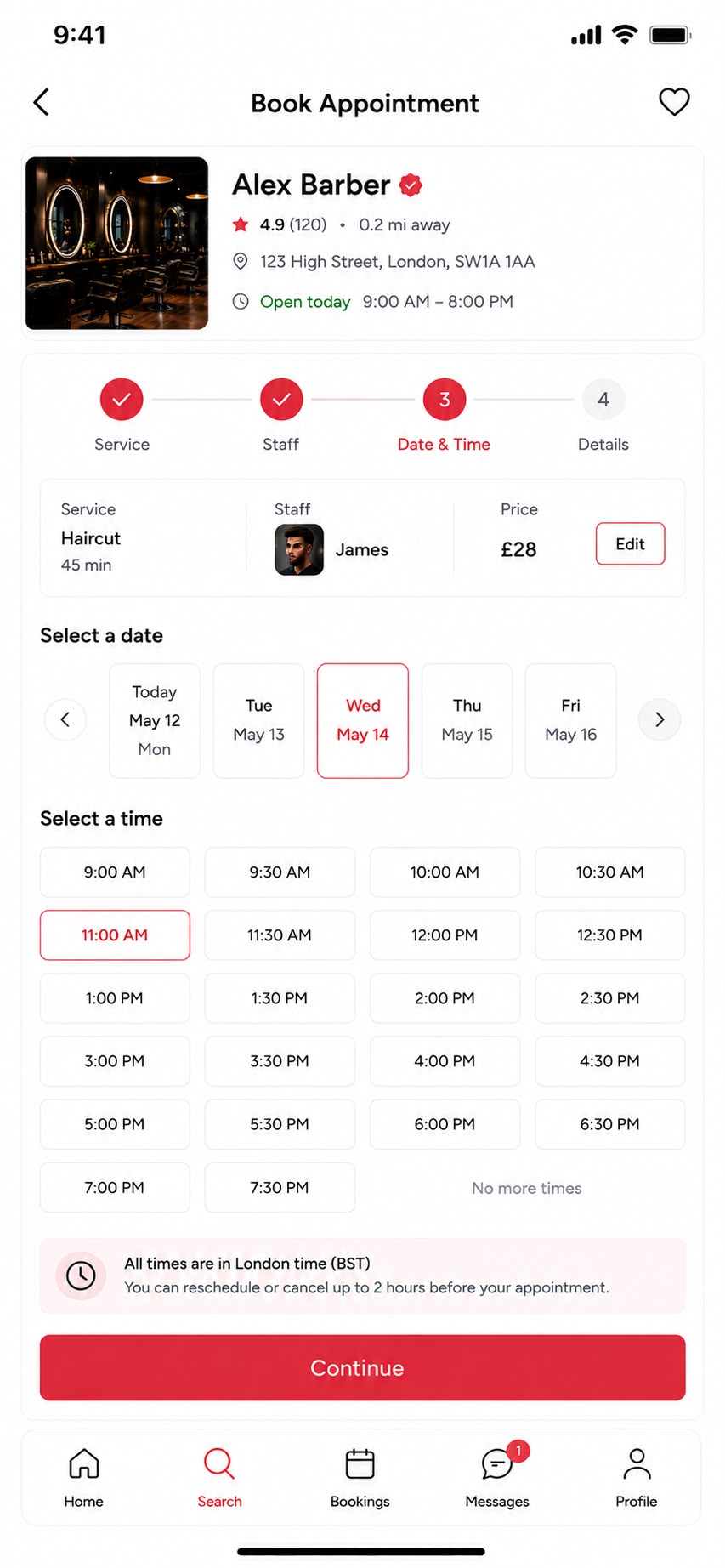 Interactive Booking Preview